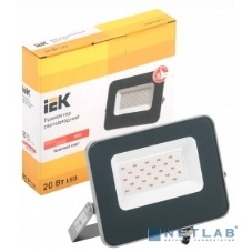 Прожектор LED IEK LPDO7R-01-20-K03 СДО 07-20R red КРАСНЫЙ IP65 серый