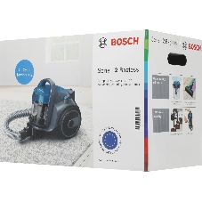 Пылесос Bosch BGS05A220 синий/серый, 700 Вт, уборка сухая, пылесборник контейнер 1.5 л