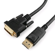 Кабель DisplayPort-DVI Gembird/Cablexpert 1м, 20M/19M, черный, экран, пакет