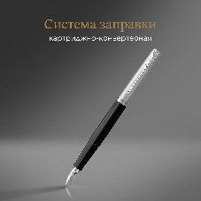 Ручка перьевая Parker Jotter Originals F60 (CW2096430) Black CT M сталь нержавеющая блистер