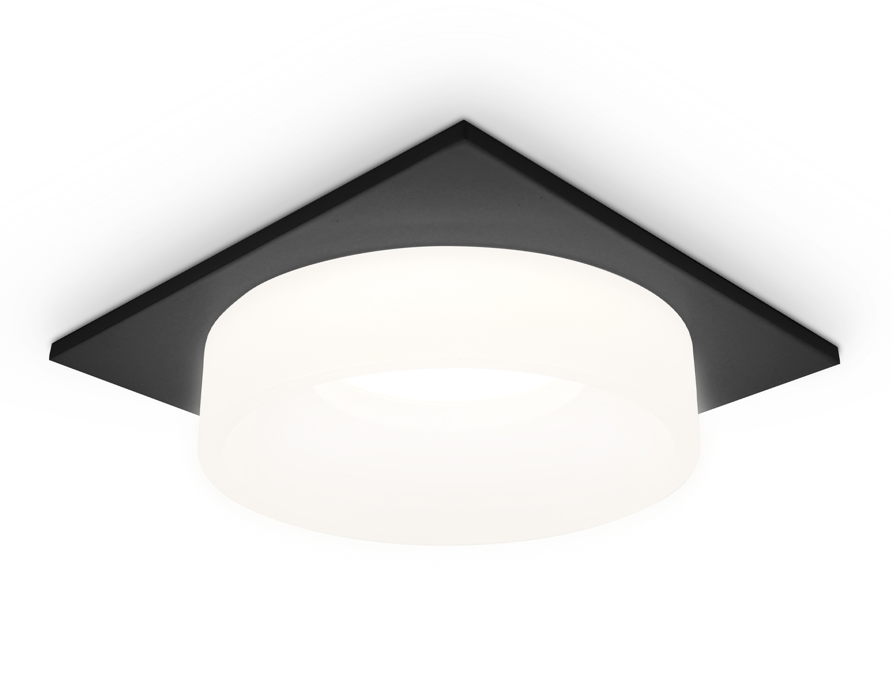 Светильник Ambrella light TN1316 SBK/FR черный песок/белый матовый GU5.3 92*92*45