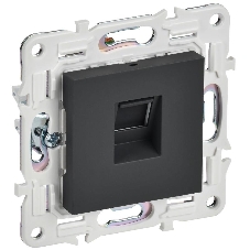 Розетка компьютерная IEK SKANDY SK-K01G графит RJ45 кат.5E SK-K10-1-K53