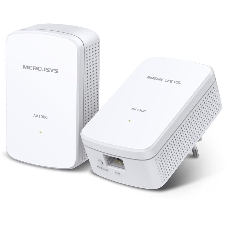 Комплект гигабитных адаптеров Mercusys AV1000 Gigabit Powerline Kit, HomePlug AV2 standard, 1 Gigabit port, 300m over electrical circuits, plug and play.