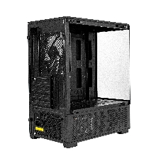 Компьютерный корпус Minitower ExeGate i3 SEA (mATX, БП 800NPX, 2*USB+1*USB 3.0, HD аудио, черный, 1 вент. 12см с RGB подсветкой, передняя и боковая панели - закаленное стекло)