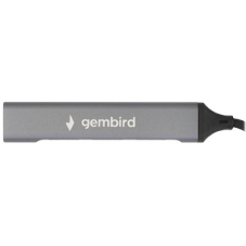 Разветвитель USB3.0/2.0 Gembird UHB-C202, USB3.0, 3xUSB2.0, кабель Type-C 10 см, алюминий, пакет