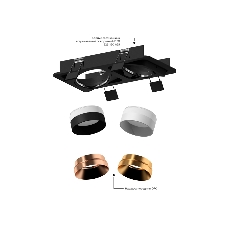 Насадка для корпуса светильника N7032 PSL серебро полированное D70*H27mm Out10mm MR16