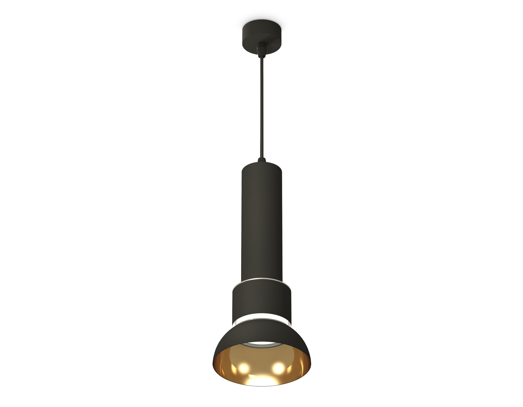 Светильник Ambrella Light XP8111007 SBK/PYG/CL черный песок/золото желтое полированное/прозрачный GX53