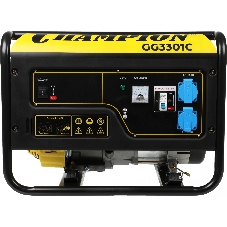 ГенераторCHAMPION GG3301C (2,8/3,1кВт 6лс 15л46кг высокий пусковой ток, 7кВт), шт