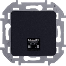 Информационная розетка RJ 45 - категория 5e - UTP - INSPIRIA - антрацит