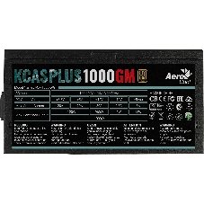 Блок питания Aerocool/Formula 1000W Retail KCAS PLUS 1000GM, 80 PLUS Gold, ATX v2.4, модульный, fan 14cm, 6x PCI-E [6+2-Pin], 10x SATA, 6x MOLEX