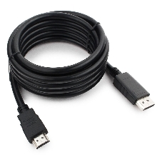 Кабель DisplayPort-HDMI Gembird/Cablexpert 3м, 20M/19M, черный, экран, пакет
