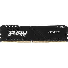 Оперативная память Kingston Fury Beast Black, DDR4, 16GB (1x16GB), 3200 MHz, CL16, с радиатором, черный