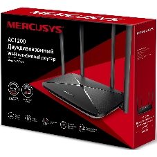 Роутер беспроводной Mercusys AC12G AC1300 10/100/1000BASE-TX черный