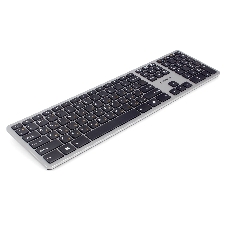 Клавиатура беспроводная Gembird KBW-3, USB, серебристый/черный