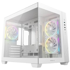 Компьютерный корпус Deepcool CG330 3F без БП, боковое окно (панорама), 3x120мм ARGB PWM вентилятора, черный, mATX