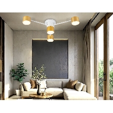 Потолочный светильник Ambrella light FL51720/4 WH/GD белый/золото GX53/4 max 12W 645*135