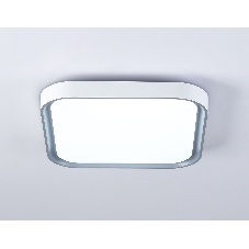 Потолочный светодиодный светильник Ambrella light FZ1250 WH/GR белый/серый 18W 5000K 250*250*60 (Без ПДУ)