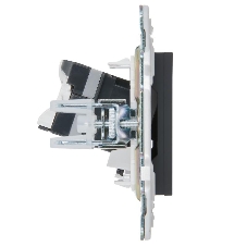 Розетка компьютерная IEK SKANDY SK-K01G графит RJ45 кат.5E SK-K10-1-K53