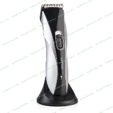 Набор для стрижки Galaxy Line GL 4155, черный с серебристым, лезвия из японской нержавеющей стали, индикатор работы и заряда, время непрерывной работы 45 мин, 4 насадки–расчески (3, 6, 9, 12 мм), эргономичный дизайн