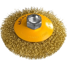 Кордщетка STAYER PROFESSIONAL 35133-100коническая М14 витая латунь/сталь 0.3мм d100мм