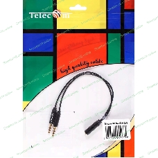 Кабель-адаптер 2x3.5ST(M)/3.5 ST(F), 0.2м, Telecom PRO TAV205M-0.2M