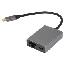 Адаптер TypeC--->RJ45+PD 100Вт, Allum Shell, VCOM