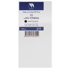 Картридж струйный NVPrint 72 (NV-C9403A) Matte Black для HP DesignJet T1100, T1120, T1200, T1300, T610, T620, T770, T790, T2300, T795 (130 мл)