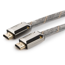Кабель Cablexpert HDMI, серия Platinum, 4,5 м, v2.0, M/M, плоский, позол.разъемы, металлический корпус, нейлоновая оплетка, блистер