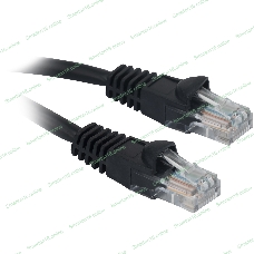Патч-корд Buro UTP 4 пары cat.5e CCA molded 2м черный RJ-45 (m)-RJ-45 (m)