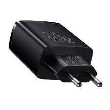 Сетевое зарядное устройство BASEUS Compact Quick Charger, два порта USB, один порт Type-C, 30W, 5V, 3.0A, черный