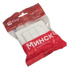 Выключатель 3-кл. СП Минск 10А белый Basic EKF ERV10-024-10