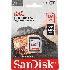 Флеш карта SD 128Gb SanDisk SDXC Class 10 UHS-I Ultra 140Mb/s