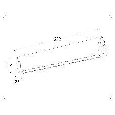 Управляемый светодиодный светильник для шинопровода Magnetic Ambrella light GL1261 WH белый IP20 9W 3000K-6400K 220V 120° 232*25*42 (Без ПДУ)