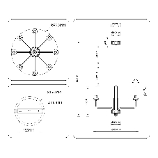 Люстра Ambrella light LH53126/8 GD/WH/GB золото/белый/серо-синий 13W 3000K D720*1120