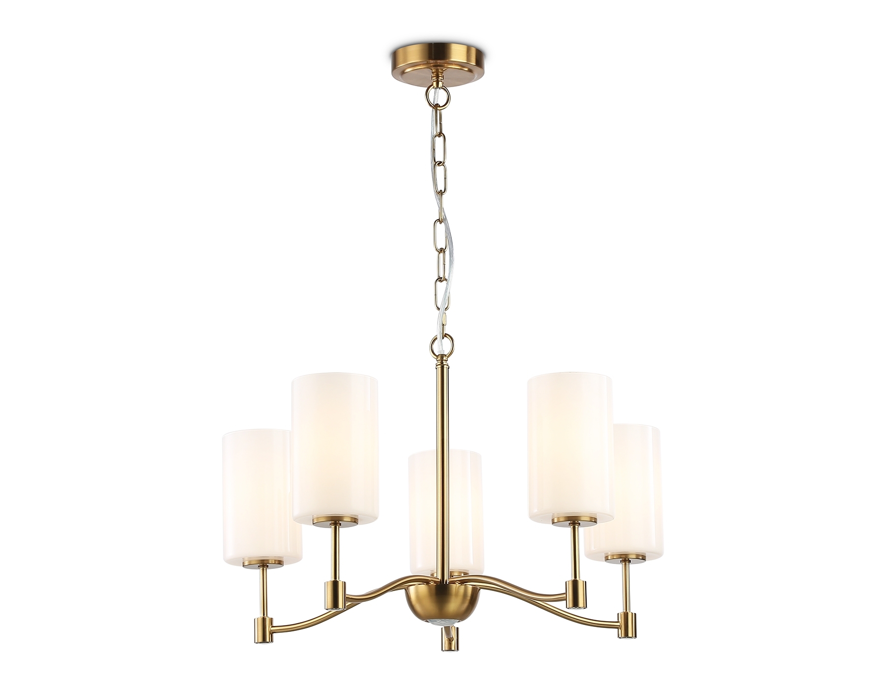 Люстра Ambrella light LH56051/5 BS/FR латунь/белый матовый E14*5 max 40W D590*950