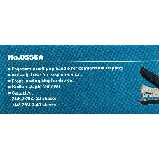 Степлер Kw-Trio 0556A-WHT Half strip Air touch 24/6 24/8 26/6 26/8 (40 листов) белый, 100 скоб, пластик, коробка