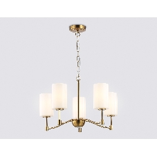 Люстра Ambrella light LH56051/5 BS/FR латунь/белый матовый E14*5 max 40W D590*950