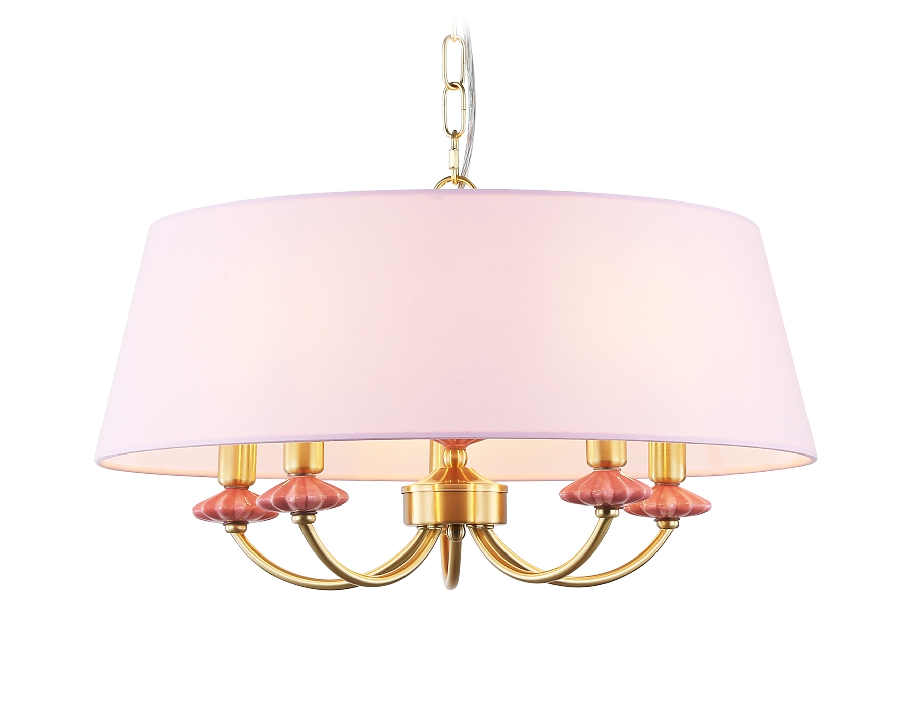 Люстра Ambrella light LH75021/5 GD/PI золото/розовый E14/5 max 40W D550*730