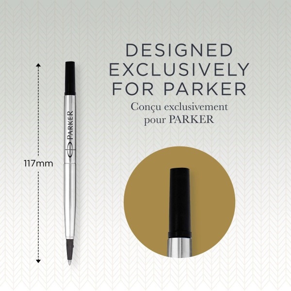 Стержень роллер Parker Quink Z01 (CW1950277) F 0.5мм, черные чернила, без упаковки