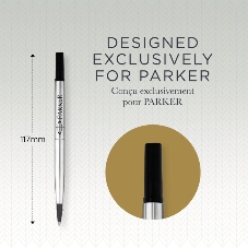 Стержень роллер Parker Quink Z01 (CW1950277) F 0.5мм, черные чернила, без упаковки