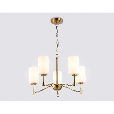 Люстра Ambrella light LH56051/5 BS/FR латунь/белый матовый E14*5 max 40W D590*950