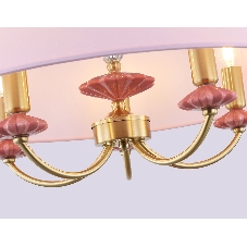 Люстра Ambrella light LH75021/5 GD/PI золото/розовый E14/5 max 40W D550*730