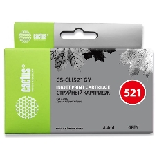 Картридж струйный Cactus CS-CLI521GY серый (8,4 мл) для Canon MP980/MP990