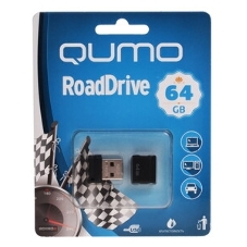 Флешка USB 2.0 QUMO 64Gb, NANO QM64GUD-NANO-B черный