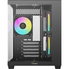 Корпус Ocypus Gamma C54 BK ARGB, Mini-Tower, чёрный, 3 x 120 мм