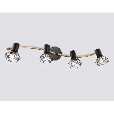 Светильник Ambrella light TR8658/4 BK/GD черный/золото E14/4 max 60W 750*100*185