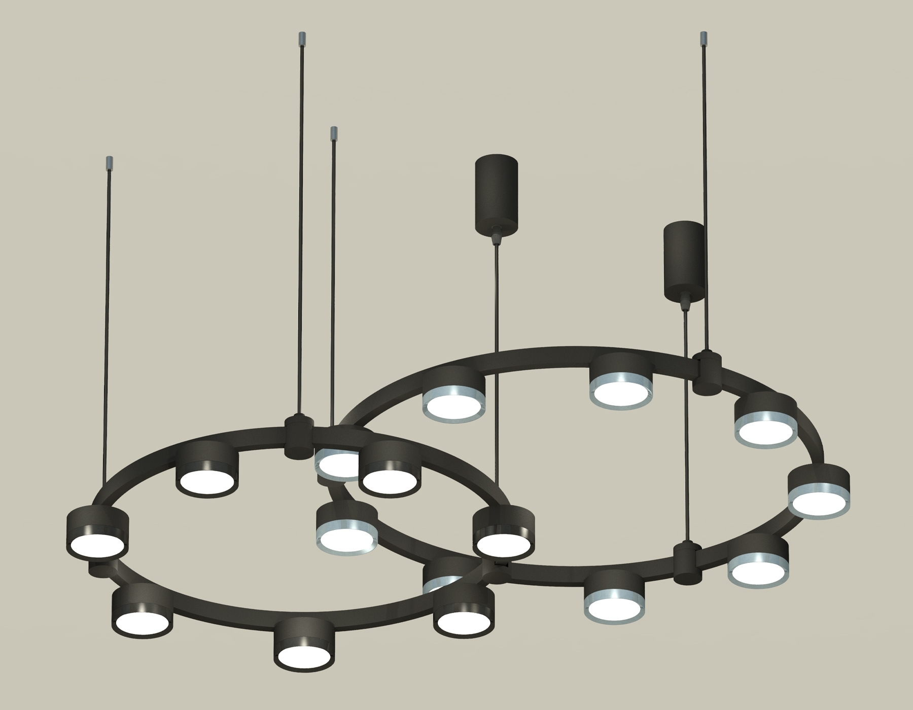 Светильник Ambrella light XR92091210/16 SBK/PPH/PBK черный песок/графит полированный/черный полированный GX53