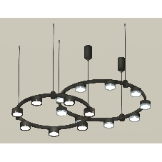 Светильник Ambrella light XR92091210/16 SBK/PPH/PBK черный песок/графит полированный/черный полированный GX53