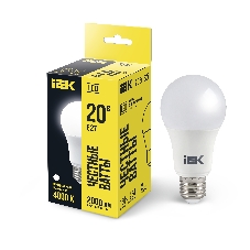 Лампа светодиодная IEK LLE-A60-20-230-40-E27 ECO A60 20 Вт грушевидная 230В 4000К E27