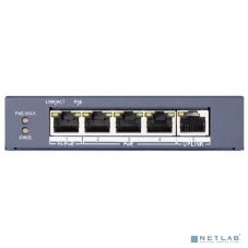 Коммутатор Hikvision DS-3E0505HP-E, 5×1 Гбит/с (4×PoE/Hi-PoE), неуправляемый